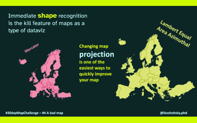 Improve your maps in one line of code changing map projections